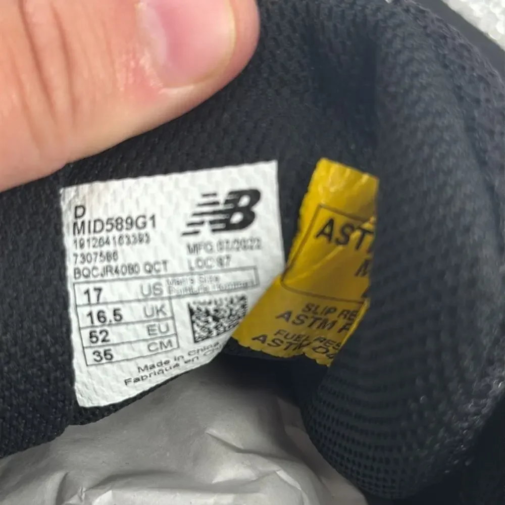 NWT New Balance Work & Safety 589v1 Sneakers